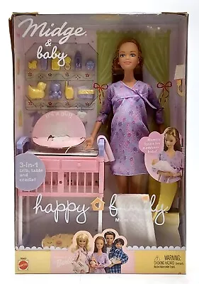 Buy 2002 Happy Family Pregnant Midge & Baby Barbie Set / Mattel 56663, NrfB • 295.52£