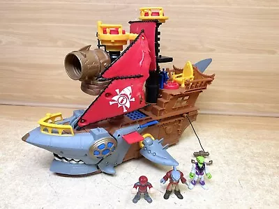 Buy Fisher Price Mattel Imaginext Shark Bite Pirate Ship 2015 + 3 Figs • 19.99£
