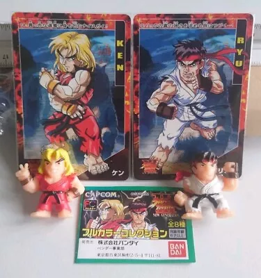 Buy Street Fighter 3/iii Carddass Ryu & Ken Set + Mini Figures Japan Bandai *rare* • 59.99£