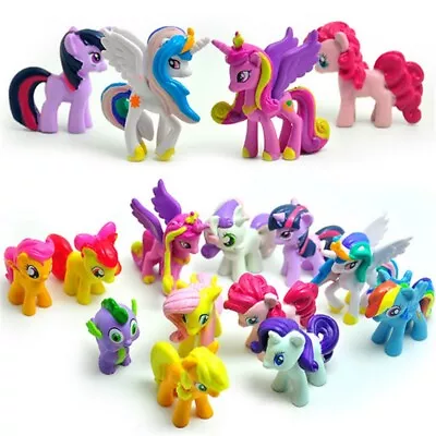 Buy 12PCS Cartoon Pony Cake Toppers Girls Toy Model Figure Decoration Display Gift • 0.01£