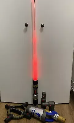 Buy STAR WARS Lightsaber Buildable LIGHTS UP WITH SOUNDS RED BLUE HASBRO 2016 • 14.99£