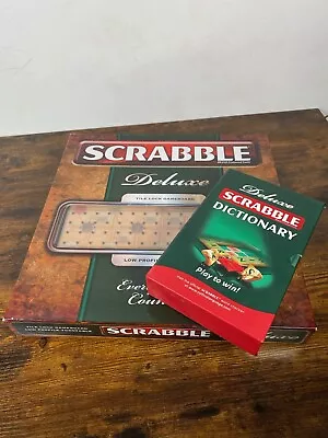 Buy Scrabble Deluxe Game - Low Profile Turntable - 2009 Mattel With Free Dictionary • 42£