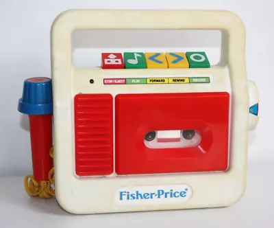 Buy Vintage Fisher Price Cassette Tape Player Recorder With Microphone • 14.99£