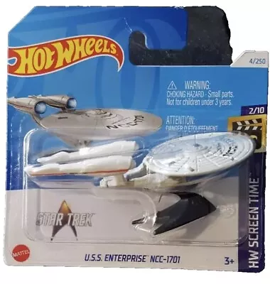 Buy Hot Wheels ~ U.S.S Enterprise NCC-1701 , Star Trek, HW Screen Time Short Card. • 7.49£