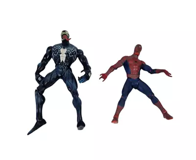 Buy ToyBiz - Spider-Man & Venom Action Figures 7 Inch Posable 2002 • 9.99£