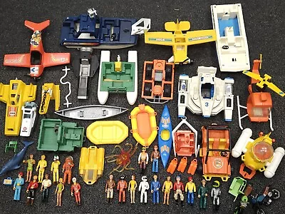 Buy Vintage Fisher Price Adventure People Vehicles And Figures - Boat Space Lot • 195£