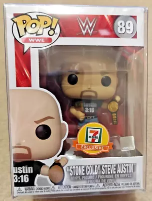 Buy Funko Pop WWE Stone Cold Steve Austin #89 - 7 Eleven Exclusive + Protector • 22£