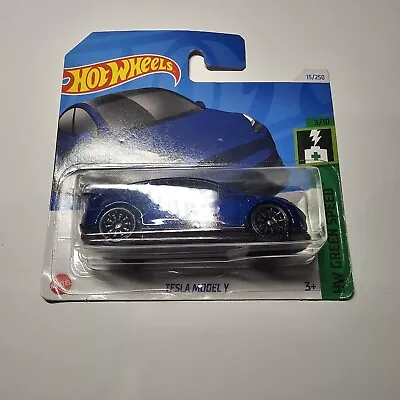 Buy Tesla Model Y Hot Wheels Blue | HW Green Speed 3/10 | #15/250 • 4£