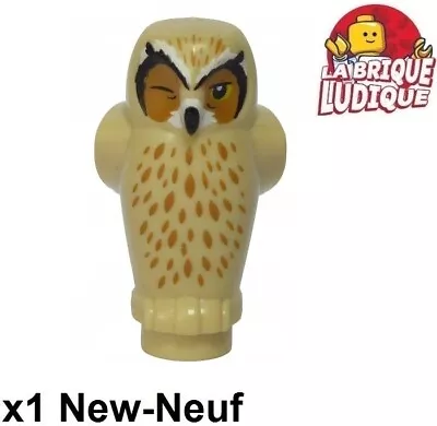 Buy LEGO 1x Animal Bird Owl Eye Closed Beige/Tan 92084pb05 New • 3.24£