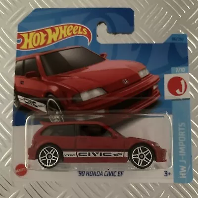 Buy Hot Wheels ‘92 Honda Civic EF (Red) 1:64 Mattel Diecast JDM • 4£