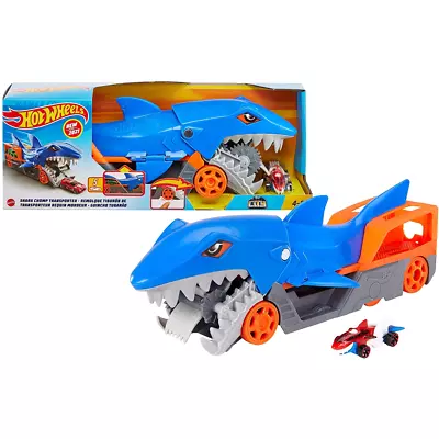 Buy Hot Wheels Shark Chomp Transporter Playset Inc 1 1:64 Scale Car Mattel • 17.99£
