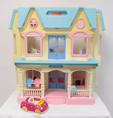 Buy Fisher-Price Vintage Dolls House 1993 Play Set Toy & Furniture & People See Pics • 59.99£