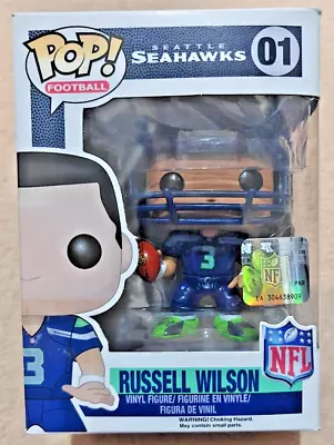 Buy Funko POP Football Figure : Seattle Seahawks #01 Russell Wilson (Box Wear) • 70£