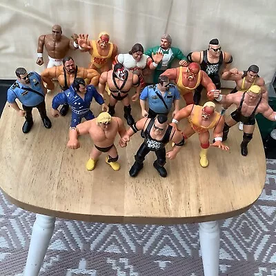 Buy Vintage Hasbro WWE Wrestlers X17  Hulk Hogan Honky Tonk Etc Look • 99£