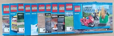 Buy 11 Lego City Instructions Manuals (60000 60033 60052 60055 60060 60072 60074 +) • 9.99£
