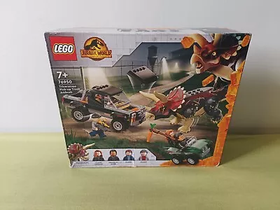 Buy LEGO 76950 Jurassic World Triceratops Pick-up Truck Ambush Brand New And Sealed • 43.95£