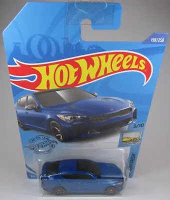 Buy Hot Wheels 2019 Kia Stinger GT (blue) On Long Card #198/2020 • 2.50£