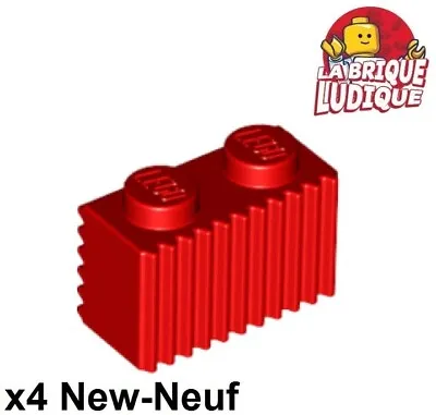 Buy LEGO 4x Brick Modified 1x2 Grill Red/Red 2877 New • 2.20£