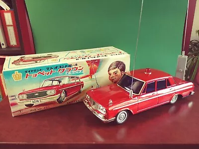 Buy Rare 1960s Yonezawa Japan Tin Battery RC Toyota Toyopet Crown Tinplate W/ Or Box • 972.50£
