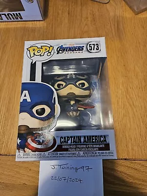 Buy Funko Pop! Movies: Avengers: Endgame - Captain America Vinyl Figure • 13£