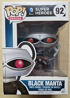 Buy Funko Pop DC Comics Super Heroes Vinyl Figure #92 Black Manta Vaulted Boxed • 4.99£