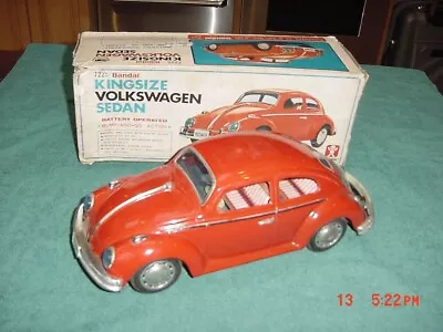 Buy Vintage King Size Volkswagen Sedan Tin Car Bandai Battery Operated  15  VW Bug • 209.68£