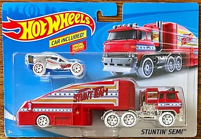 Buy Hot Wheels 2021 Super Rigs Stuntin' Semi Transport Truck #GBF13 1:64 Scale • 23.29£