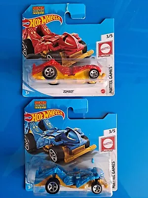 Buy 2021 Hot Wheels Mattel Lot X 2 Zombot 46  1:64 Blue Red In1 • 15.19£