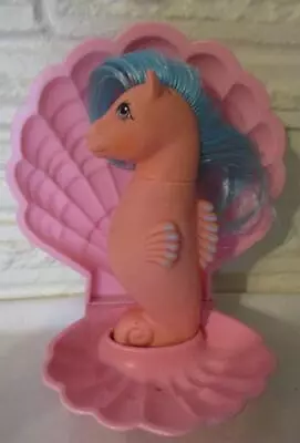 Buy Vintage 1984 HASBRO Pink G1 My Little Pony SEAHORSE & SEA SHELL Stand • 23.29£