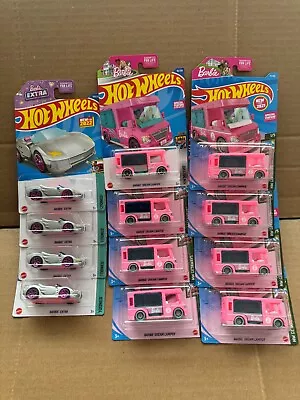 Buy Hot Wheels Barbie Extra Tooned Barbie Dream Camper Getaways Set Of 12 N15 • 39.37£