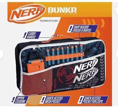 Buy Nerf Bunkr Lock And Load Carry Case Storage Blaster Darts Magazines Accessories • 9.49£