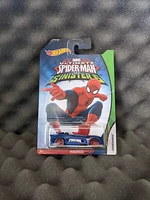 Buy Hot Wheels Marvel Ultimate Spiderman Vs The Sinister 6 Red Monoposto 2015 V Rare • 29.98£