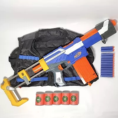 Buy NERF Alpha Trooper CS-12 N-Strike Blaster Gun BUNDLE - Stock Targets Darts Vest • 24.95£