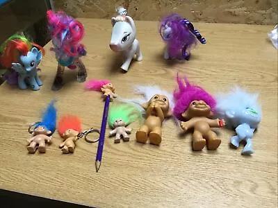 Buy Troll Doll Mini Figure Bundle ++ My Little Pony & Unicorn. Mixed Lot Of 11 Items • 3.99£