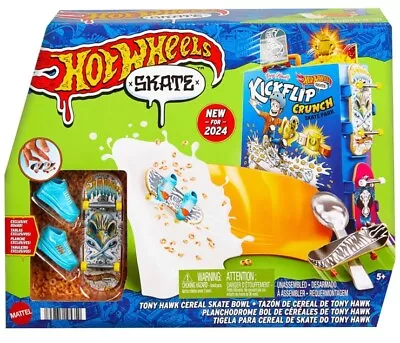 Buy Hot Wheels Skate - Tony Hawk Cereal Skate Bowl Finger Board Set • 19.99£