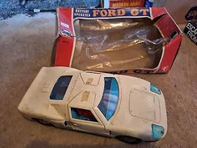 Buy Vintage Bandai Tinplate Steel FORD GT Car Battery Operated Japan Boxed • 49.99£