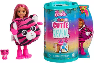 Buy Barbie Cutie Reveal Chelsea Doll With Tiger Plush Costume & 7 Surprises • 38.99£