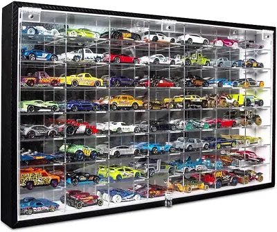 Buy Hot Wheels 1/64 Scale Diecast Display Case Storage Cabinet Shelf Wall Mount Rack • 110.79£