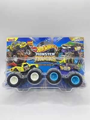 Buy Hot Wheels Totaled Crate Danger Monster Trucks Demolition Doubles Pack Of 2  • 12.99£