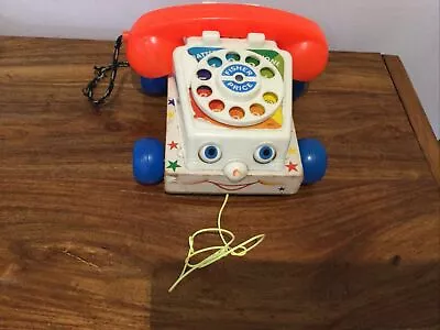Buy Fisher Price Vintage Pull Along Chatter Phone Toy • 8£