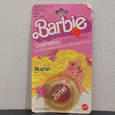 Buy Vintage 1980 Mattel Barbie Cosmetics Blusher Blush 3593 Red Sealed New • 17.66£