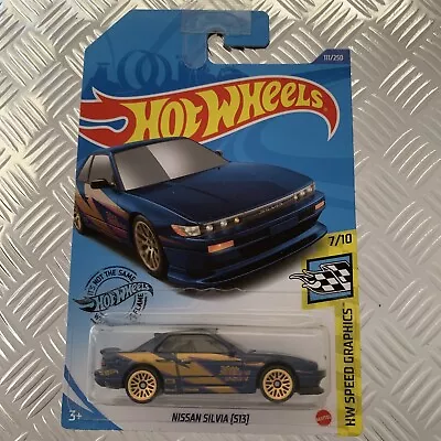 Buy Hot Wheels Nissan Silvia (S13) Long Card 1:64 Mattel Diecast (Blue) • 6£