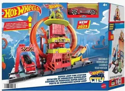 Buy Hot Wheels - City - Super Loop Fire Station **LIMITED STOCK & FREE SHIPPING** • 29.99£