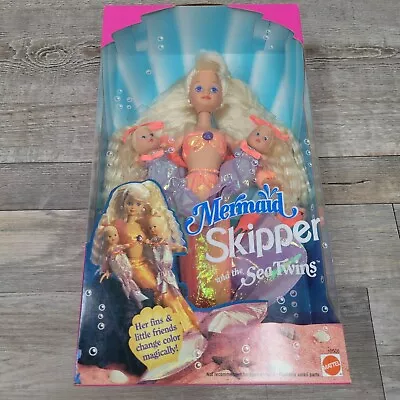 Buy NEW Vintage 1993 Mattel Barbie Mermaid Skipper And The Sea Twins 1050 • 55.91£
