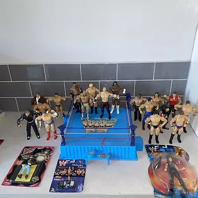 Buy WWF Vintage 1989 Hasbro Wrestling Ring X18 Jakks Figures From 2000 And X3 Boxed • 200£