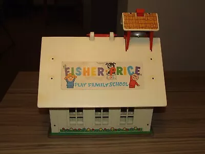 Buy Vintage Fisher Price School House #923 & 2 Letter Trays & Numbers Play Family • 22.99£