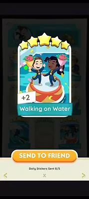 Buy Monopoly Go - Walking On Water 5 ⭐ Sticker Available ( INSTANT SEND ) • 5.29£