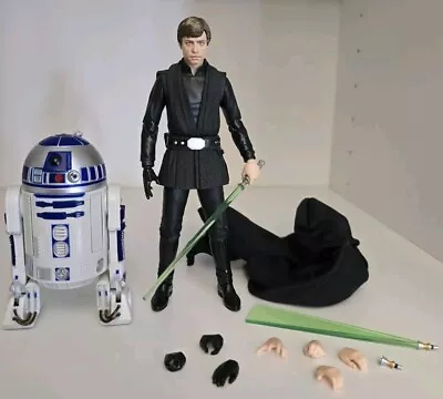 Buy S.H. Figuarts Star Wars Luke Skywalker Mandalorian + Black Series R2D2 NO BOX • 70£