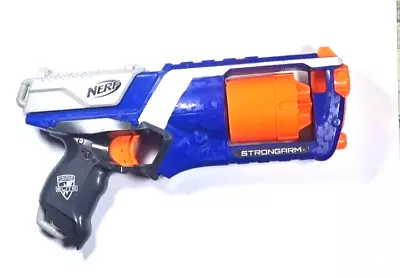 Buy Nerf Strongarm Slide Action Revolver Style Blaster Gun Six Dart Cylinder 2013 • 12£