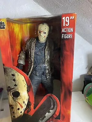 Buy Neca House Of Horror Freddy VS Jason 19 Inch Jason Voorhees Action Figure • 154.99£